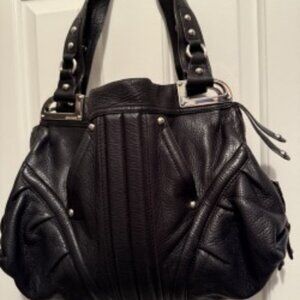 B. Makowsky Black Leather Bag
